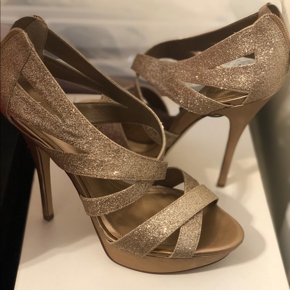 🛑 Aldo Salvietti Metallic Gold Heels- 8.5 - Picture 1 of 2